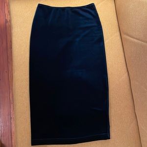 American apparel green velvet pencil skirt